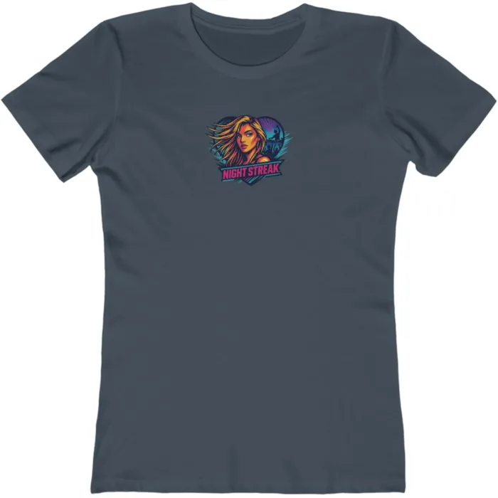 Night Streak™ New Wave, Heart, Luxury Women’s Graphic Tee T-Shirt, Boyfriend, Design 3 - Image 11