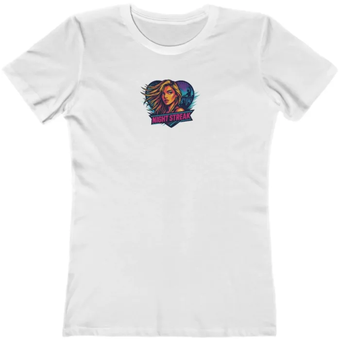 Night Streak™ New Wave, Heart, Luxury Women’s Graphic Tee T-Shirt, Boyfriend, Design 3 - Image 8