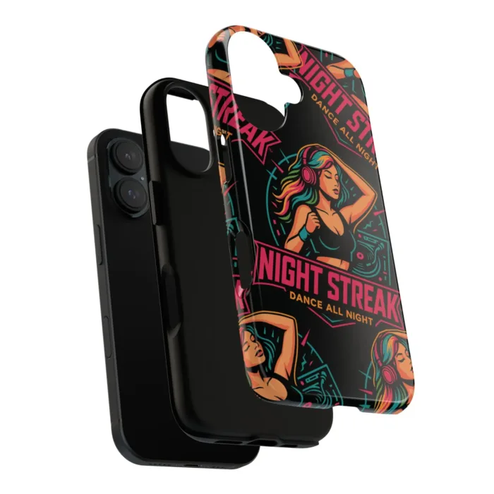 Night Streak™ iPhone 16, Plus, Pro, Pro Max Phone Case in Glossy Black, 8RO-DAN-4 - Image 4