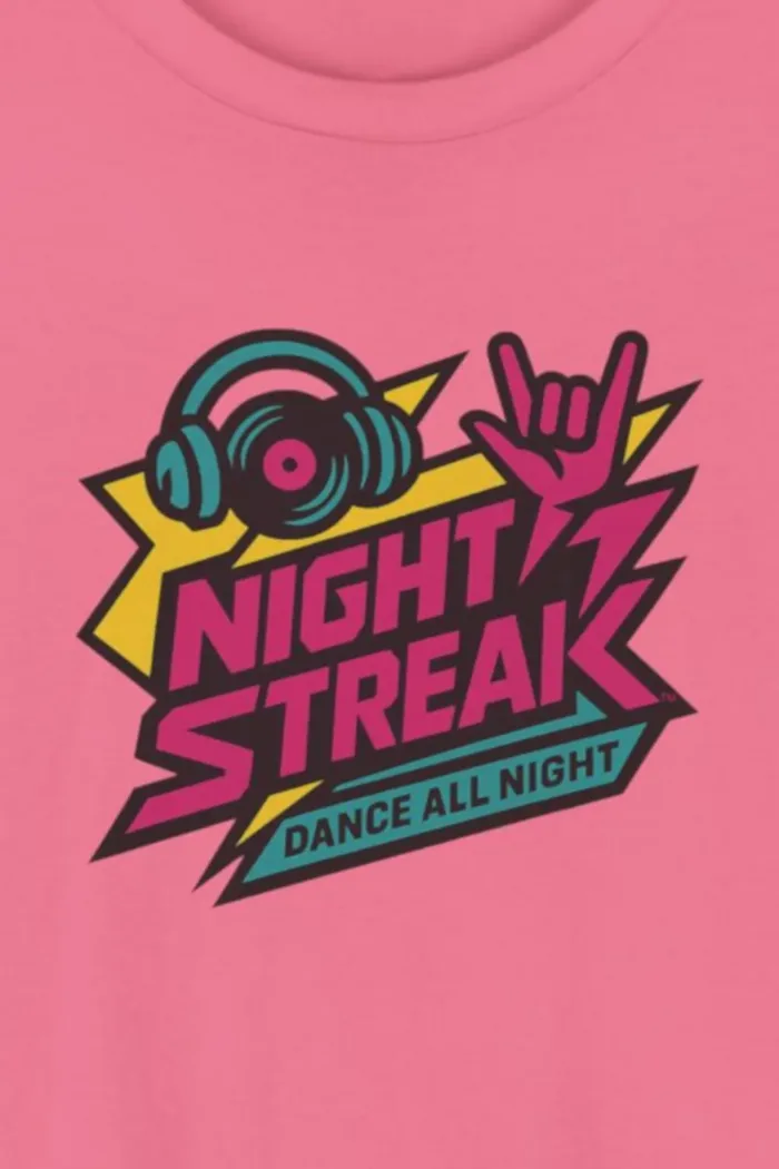 Night Streak™, 80's Retro, Luxury Unisex Jersey Women’s Graphic Tee T-Shirt, Design 2 - Image 2