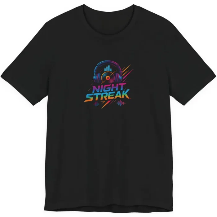 Night Streak™ Logo, Luxury Unisex Jersey Women’s Graphic Tee T-Shirt, Design 2 - Image 4