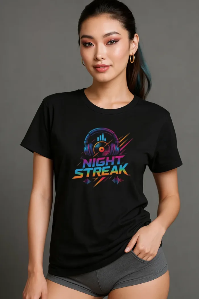 Night Streak™ Logo, Luxury Unisex Jersey Women’s Graphic Tee T-Shirt, Design 2