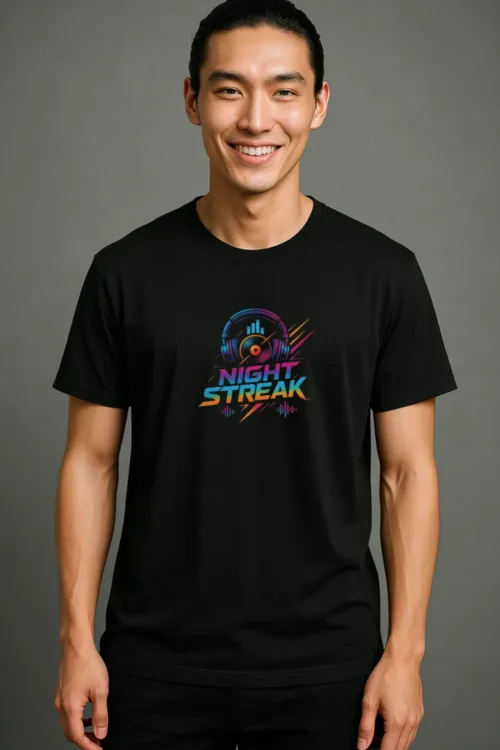 Night Streak™ Logo, Luxury Unisex Men's Graphic Tee T-Shirt, Jersey, Design 2