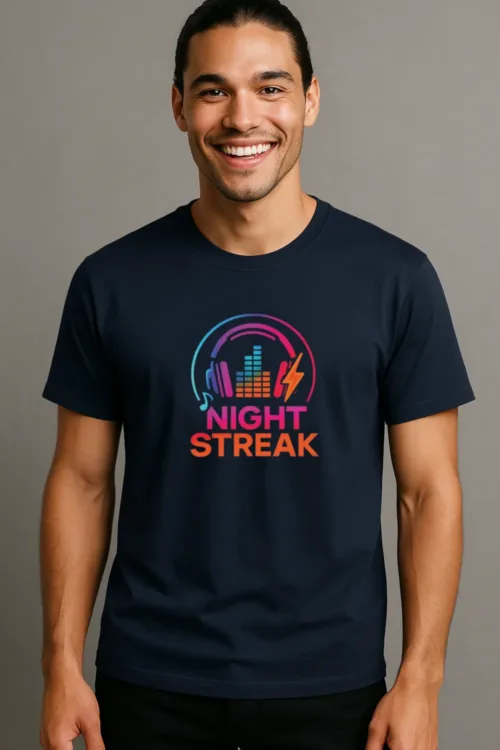Night Streak™ Logo, Luxury Unisex Men's Graphic Tee T-Shirt, Jersey, Design 3