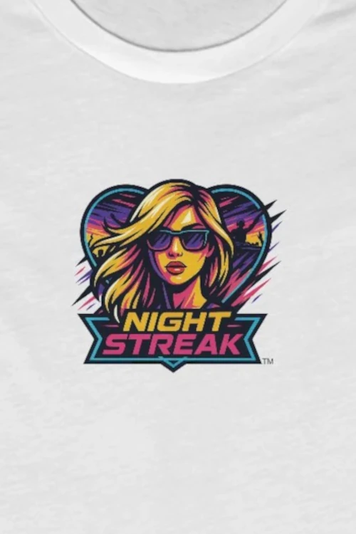 Night Streak™, New Wave, Heart, Women's Luxury Graphic Tee T-Shirt, Boyfriend, Design 1 - Image 14