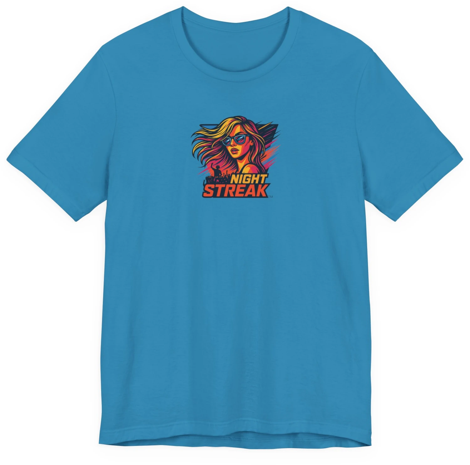 Night Streak™, New Wave, Unisex Women's Jersey Luxury Graphic Tee T-Shirt, Design 2 - Image 7