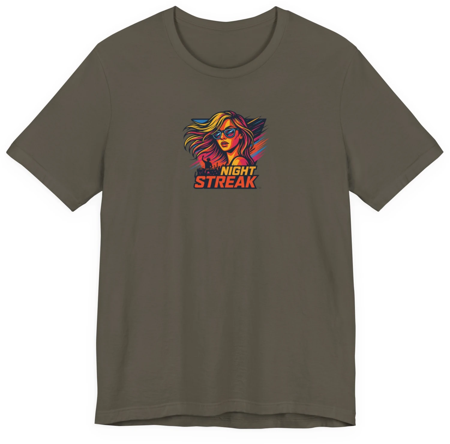 Night Streak™, New Wave, Unisex Men's Jersey Luxury Graphic Tee T-Shirt, Design 2 - Image 9