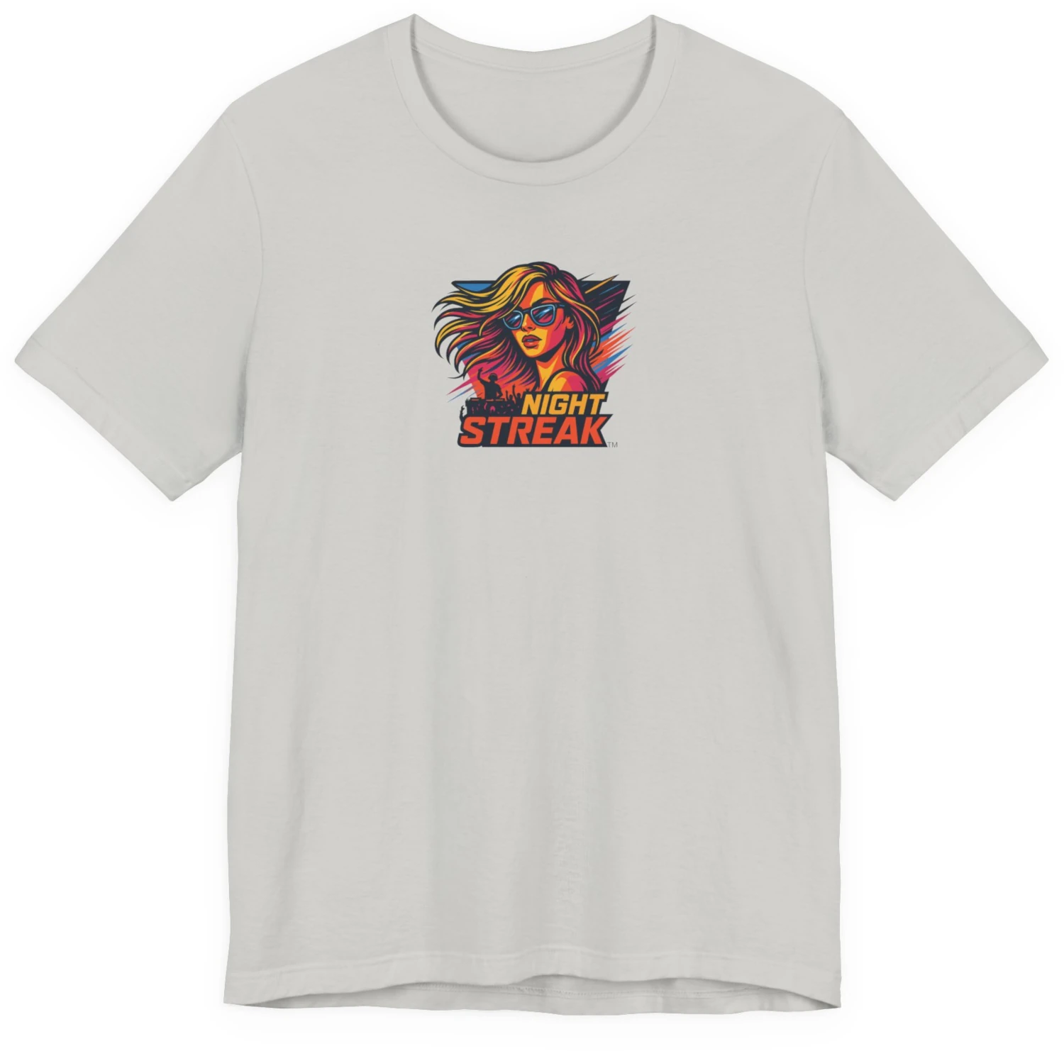 Night Streak™, New Wave, Unisex Women's Jersey Luxury Graphic Tee T-Shirt, Design 2 - Image 9