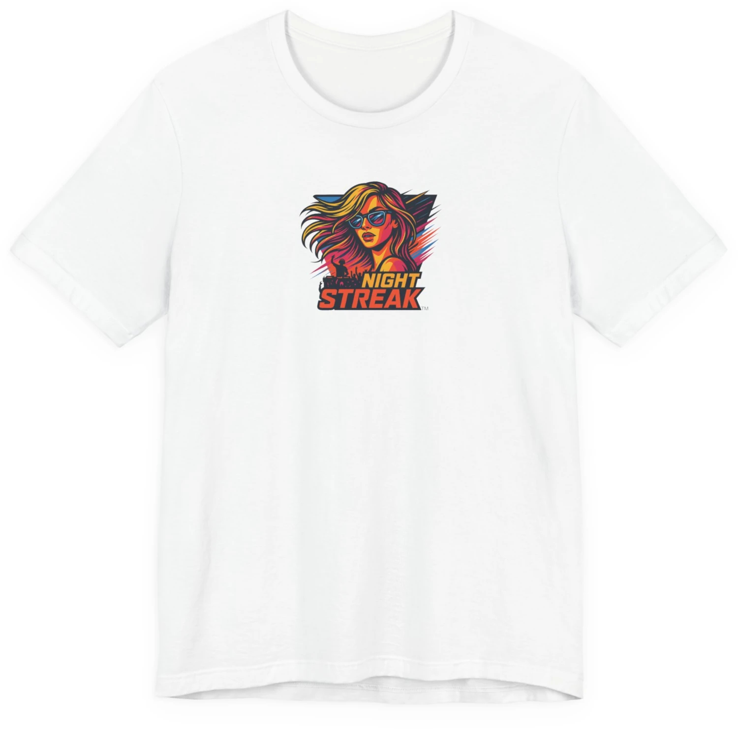Night Streak™, New Wave, Unisex Men's Jersey Luxury Graphic Tee T-Shirt, Design 2 - Image 6