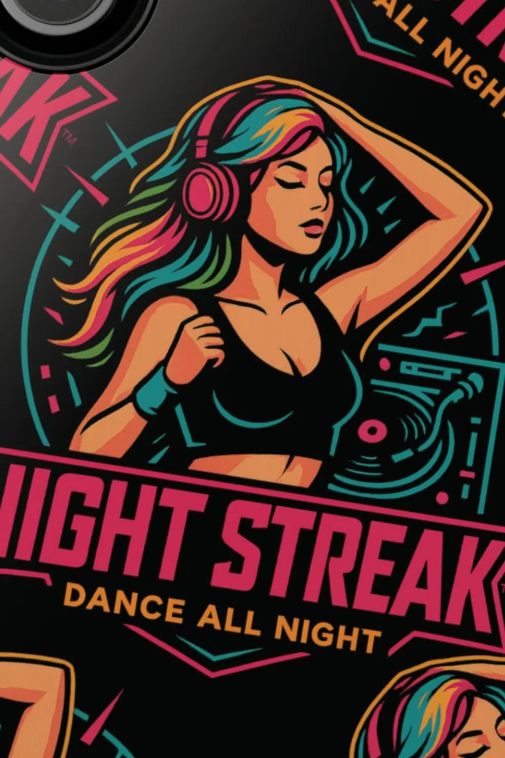 Night Streak™ iPhone 16, Plus, Pro, Pro Max Phone Case in Glossy Black, 8RO-DAN-4 - Image 4