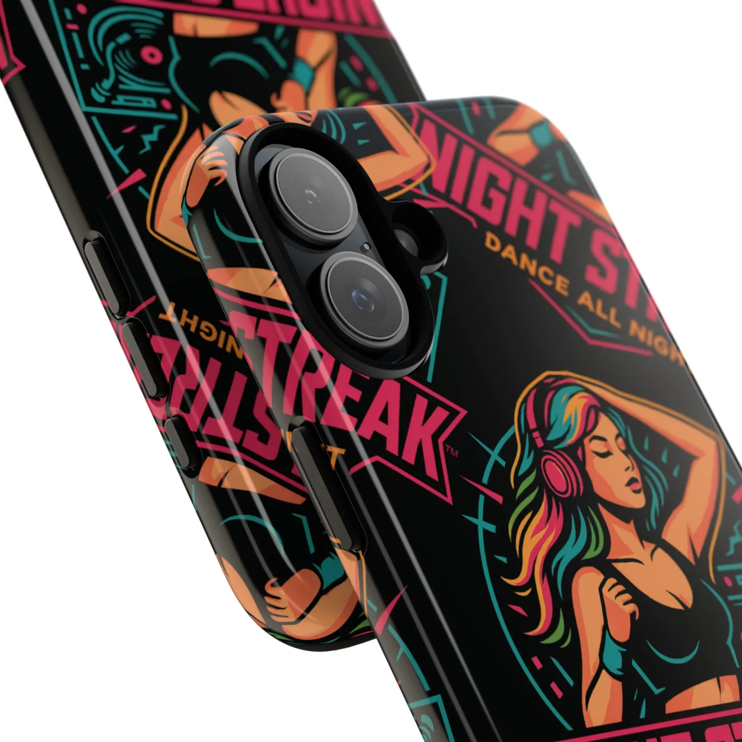 Night Streak™ iPhone 16, Plus, Pro, Pro Max Phone Case in Glossy Black, 8RO-DAN-4 - Image 6