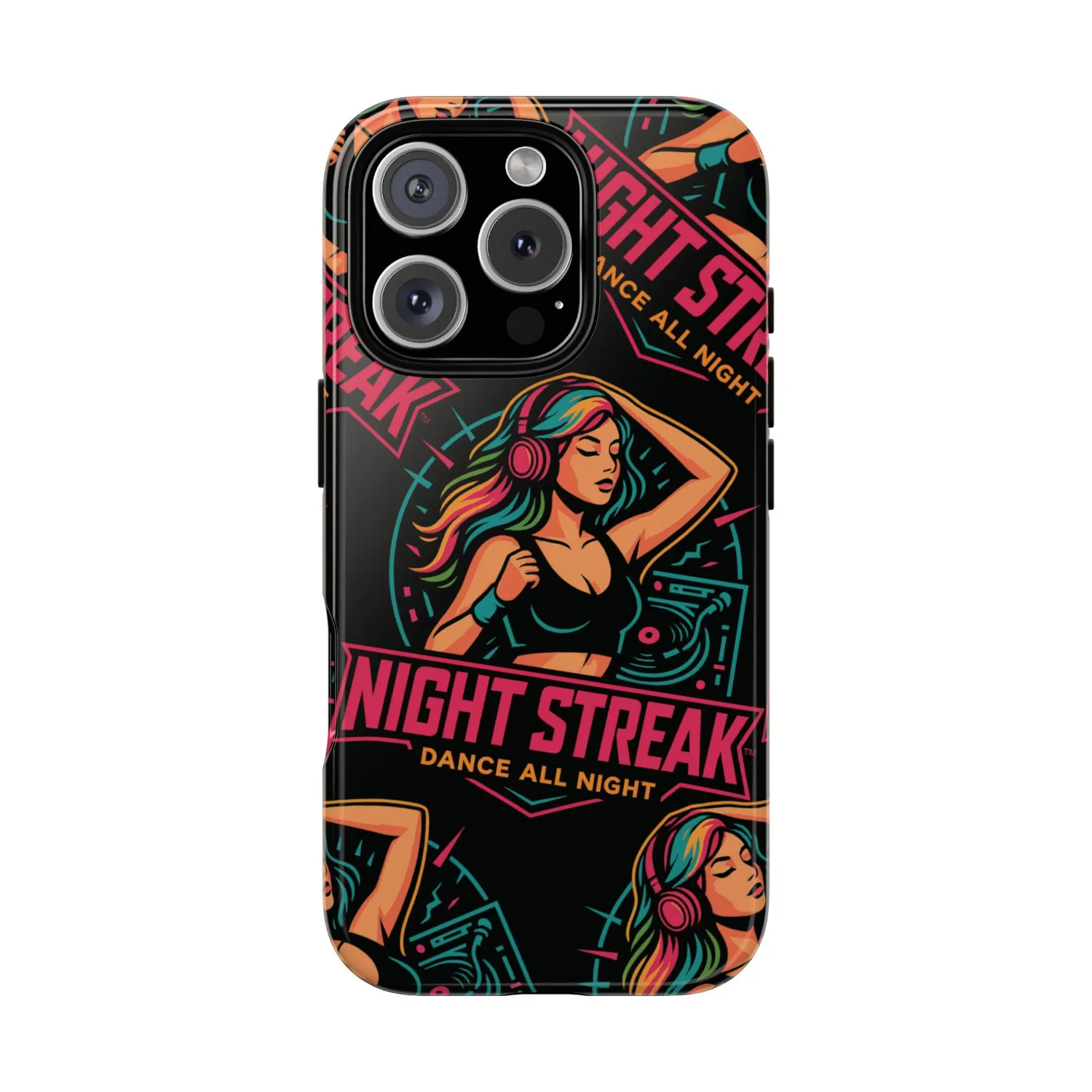 Night Streak™ iPhone 16, Plus, Pro, Pro Max Phone Case in Glossy Black, 8RO-DAN-4 - Image 7