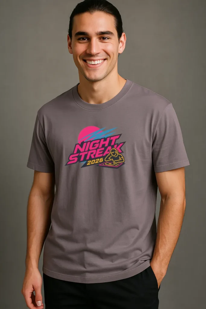 Night Streak™ 2026, Luxury Unisex Men's Graphic Tee T-Shirt, Jersey, Design 1
