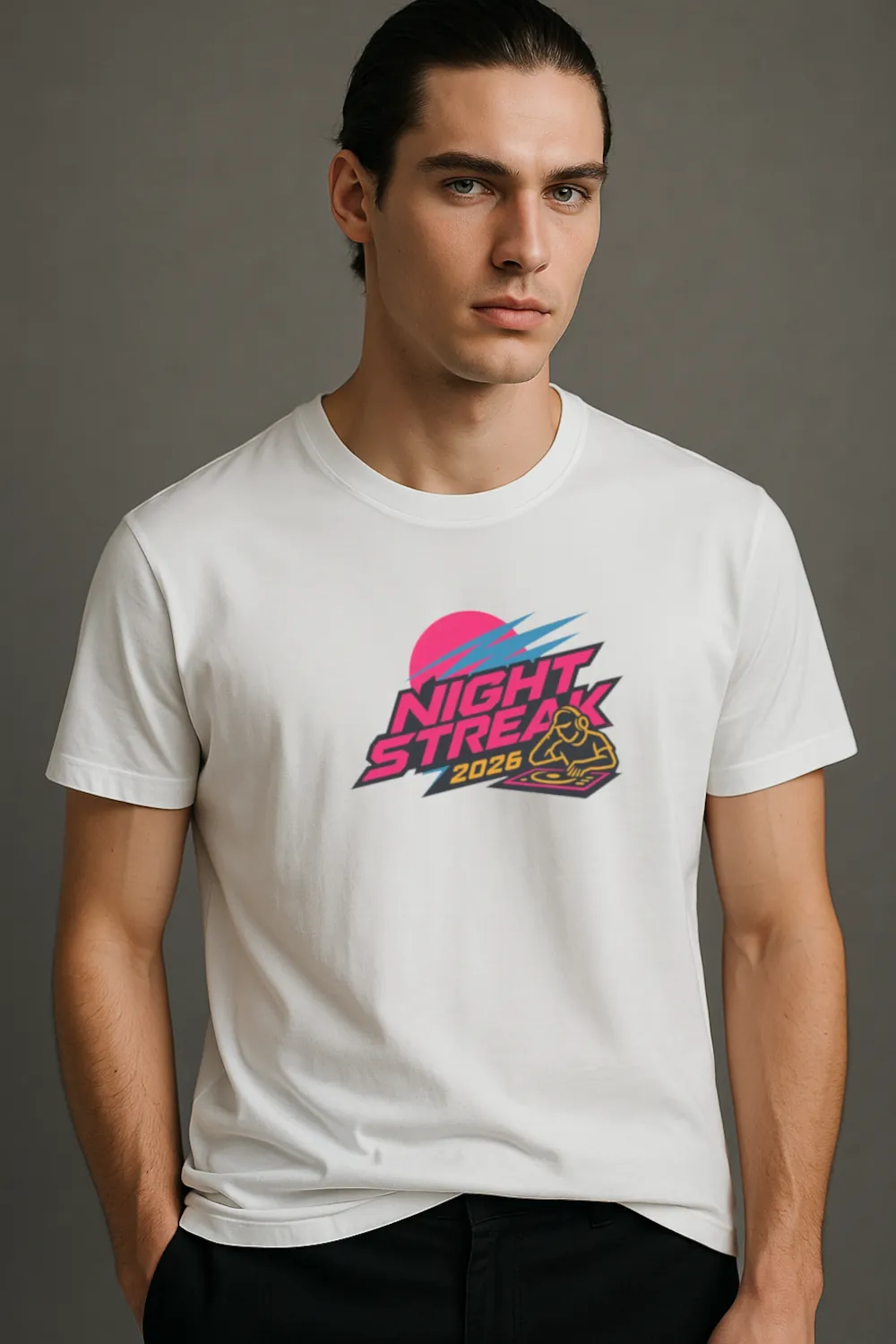 Night Streak™ 2026, Luxury Unisex Men's Graphic Tee T-Shirt, Jersey, Design 1 - Image 2