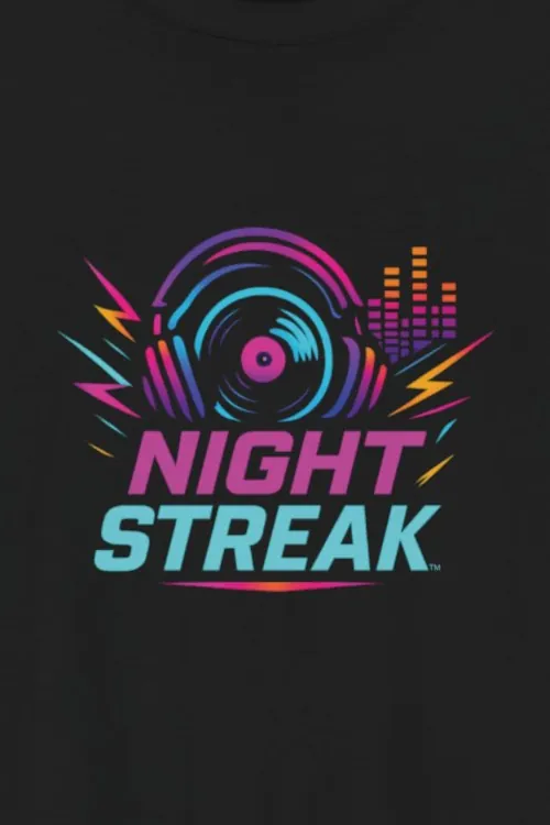 Night Streak™ Logo, Luxury Unisex Men's Graphic Tee T-Shirt, Jersey, Design 1 - Image 2