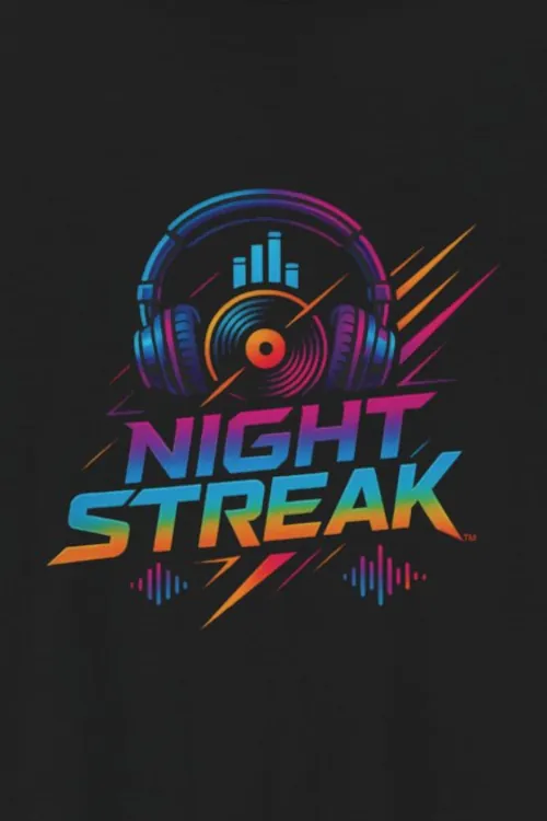 Night Streak™ Logo, Luxury Unisex Men's Graphic Tee T-Shirt, Jersey, Design 2 - Image 3